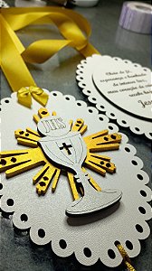 Escapulário Duplo - Primeira Eucaristia / Comunhão - modelo2