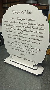 Placa Oração do Credo / Creio