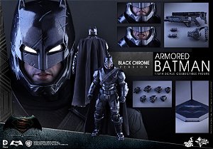 Batman Armored Black Costume Batman vs Superman A origem da Justiça Movie Masterpiece Series Hot Toys Original