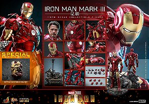 Homem de Ferro Mark 3 versão 2.0 Homem de Ferro Marvel Studios Movie Masterpiece Diecast Hot Toys Original