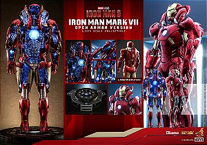 Homem de Ferro Mark 7 Open Armor Version Homem de Ferro 3 Movie Masterpiece Diecast Diorama Hot Toys Original