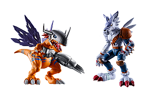 MetalGreymon & WereGarurumon Digimon Adventure Shodo Bandai Original
