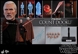 Count Dooku Star Wars Episodio II Ataque dos Clones Movie Masterpiece Hot Toys Original