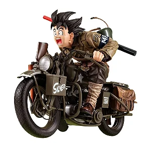 Son Goku & Bike Dragon Ball Z Desktop Real McCoy EX Megahouse Original