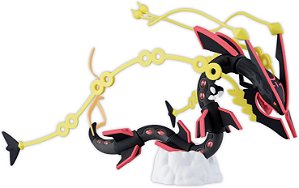 Black Mega Rayquaza Pokemon Plamo Collection Select Series Bandai Original