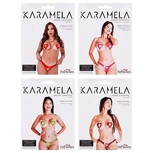 Karamela Conjunto Lingerie Sexy Comestível G Hot Flowers