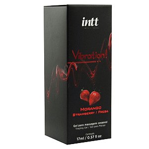 Vibration Gel Excitante Beijável Sabor Morango 17Ml Intt