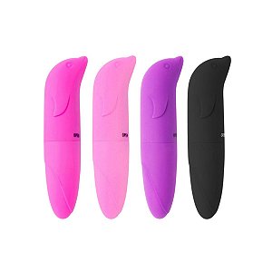 Vibrador Golfinho Ponto G Aveludado Pequeno e Discreto