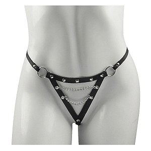 Fio Dental Sado E Fetiche Com Corrente Diagonal Dominatrixxx