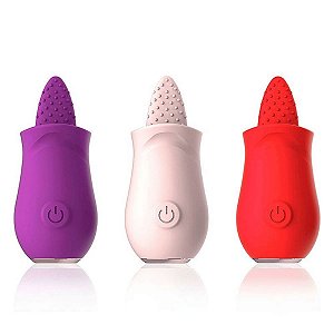 VIBRADOR DE CLITÓRIS COM LÍNGUA 10 MODOS DE ESTIMULAÇÃO