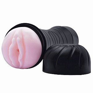 O Masturbador Masculino Lanterna Vagina Vibra em Cyberskin