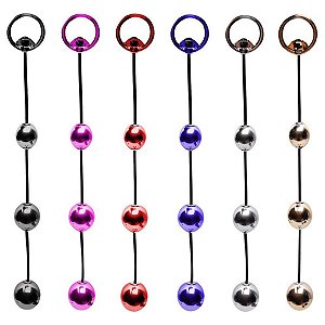 Bolinha Boom Sequência Com Fio Multiorgástica Em Metal Hard