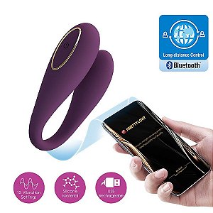 Vibrador de Casal  August Longa distância  APP - Pretty Love