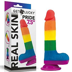 Pênis Colorido Realístico Com Escroto - 19,0 x 3,8cm - SI