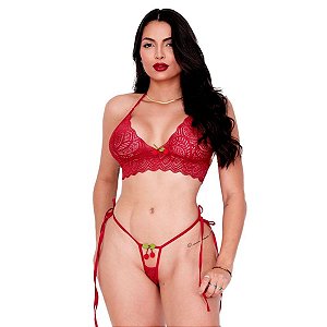 Conjunto Sensual Cerejinha Vermelha Doce Tallyta- Kapitú