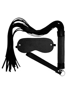 Kit Venda com Chicote 24 Tiras em Pelúcia - Dominatrixxx