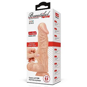 Pênis Realístico Dupla Camada 24cm Ventosa  Beautiful Baile