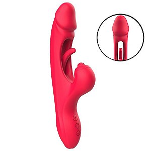 Vibrador Ponto G e Clitóris com Função Slap Recarregável