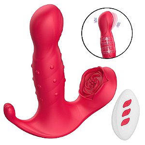 Vibrador Ponto G e Clitóris com Boca e Função Slap 7x - SI