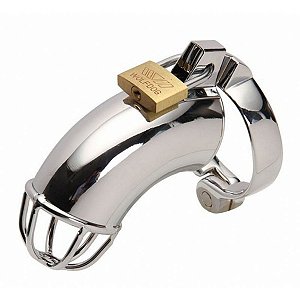 Cinto de Castidade Masculino em Aço com Argola Escroto - SI
