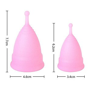 Kit com 2 Coletores Menstruais em Silicone Reutilizável