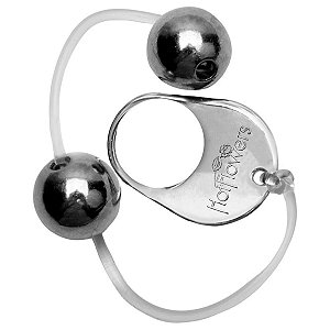 Bolinha Pompoar Cromada Hot Flowers 2 Unidades Esferas Metal