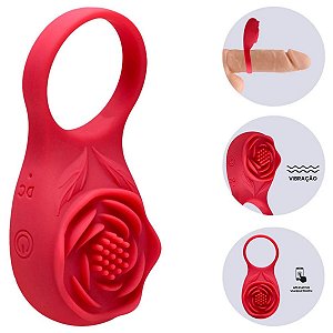 Anel Peniano com Estimulador Flor APP Yaffa 9 Vibrações