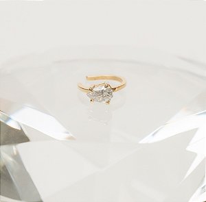 Piercing Gota Moissanite - ouro 18K