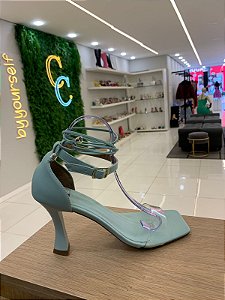 Sandália Napa Luiza Alecrim Verde Agua