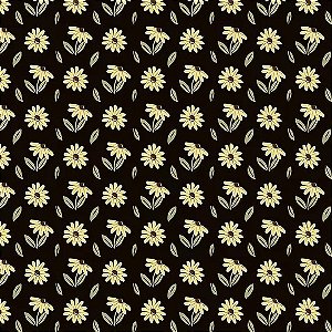 Estampa Fazendinha Floral Preto  Ref: RT620