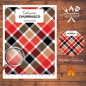 Estampa Xadrez Mestre Churrasqueiro REF: 11478