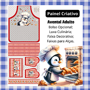 Painel Criativo - Avental Pinguim Chef REF:A013