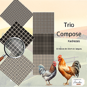 Estampa Trio Compose Sítio Vale Verde