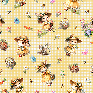 Estampa Corrida Yellow Bunny