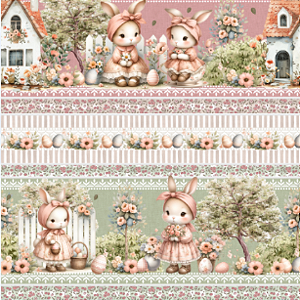 Estampa Barrados Páscoa - Garden Bunny Ref. 12345