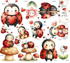 Kit Customização  - Joaninhas