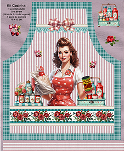 Painel Criativo Cozinha Retrô - Avental