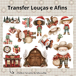 DTV UV - Transfer para Louças e Afins - Natal Village Country