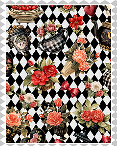 Estampa Corrida Black e White