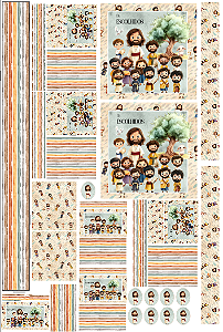 Painel Criativo Tote Bag, Moedeiro e Necessérie - Os Escolhidos