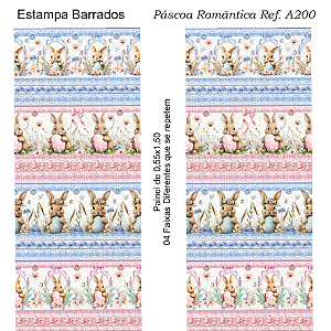 Estampa Barrados Páscoa Romântica