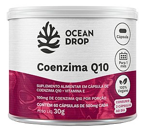 Coenzima Q10 60 Cápsulas 500mg Por Cápsula Ocean Drop