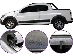 Capota Maritima Flash Cover Saveiro Cross Dupla + Par de Suporte