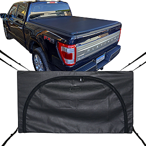 Bolsa Flash Cover Ecobag Caçamba Ford F150 Nylon Preto Com Ziper 378L