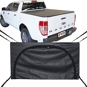 Bolsa Flash Cover Ecobag Caçamba Ranger Nylon Preto Com Ziper 378L