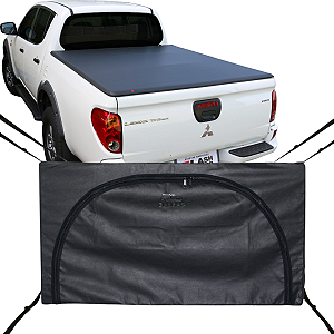 Bolsa Flash Cover Ecobag Caçamba L200 Triton Curva de Nylon Preto 378L