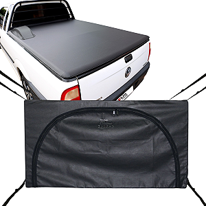 Bolsa Flash Cover Ecobag Caçamba Saveiro Até 2009 Nylon Preto Com 296L