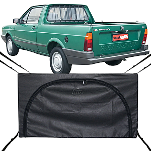 Bolsa Flash Cover Ecobag Caçamba Saveiro Quadrada Nylon Preto Com 296L