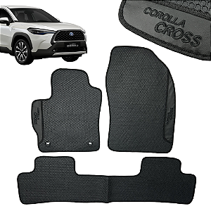 Jogo de Tapete Automotivo Corolla Cross Personalizado 3 Peças Colmeia