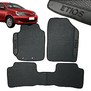 Jogo de Tapete Automotivo Etios Hatch Personalizado 3 Peças Colmeia